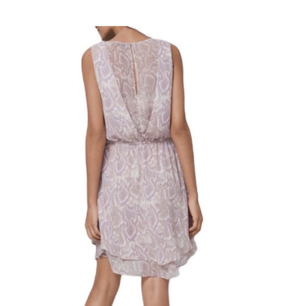 White House Black Market purple snake print dress